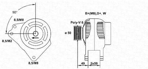 MAGNETI MARELLI 943355004010 Генератор