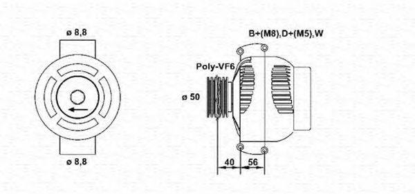 MAGNETI MARELLI 943355134010 Генератор