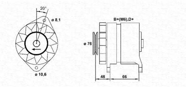 MAGNETI MARELLI 943356151010 Генератор