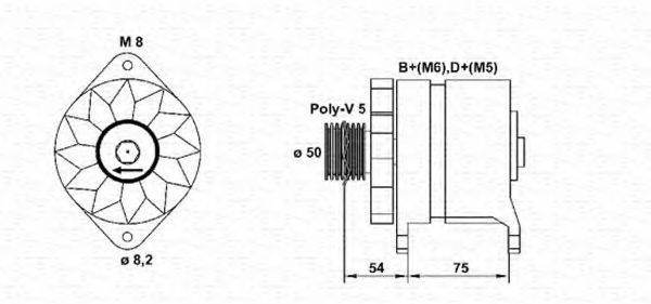 MAGNETI MARELLI 943356407010 Генератор