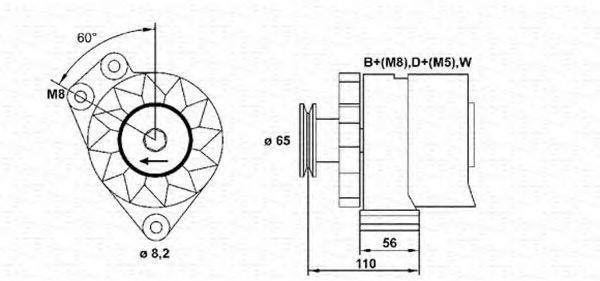 MAGNETI MARELLI 943356673010 Генератор