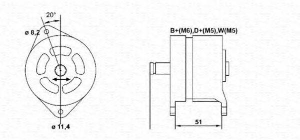 MAGNETI MARELLI 943357557010 Генератор