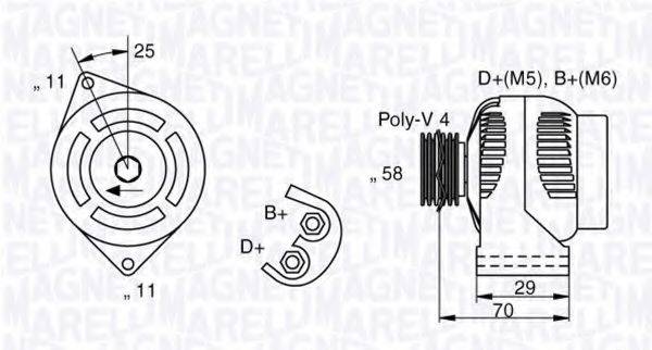 MAGNETI MARELLI 063341896010 Генератор