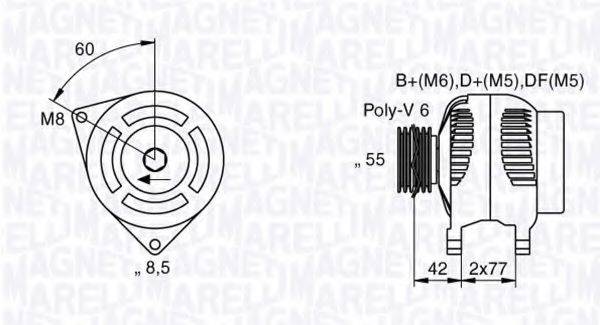 MAGNETI MARELLI 063533100540 Генератор