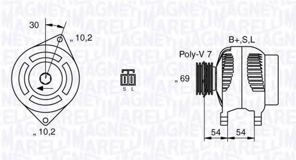 MAGNETI MARELLI 063532627010 Генератор