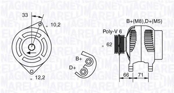 MAGNETI MARELLI 063321332010 Генератор