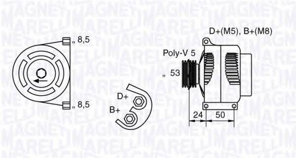 MAGNETI MARELLI 063377007010 Генератор