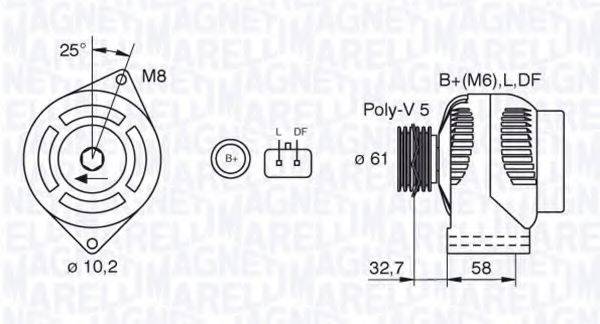 MAGNETI MARELLI 063377436010 Генератор