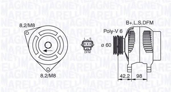 MAGNETI MARELLI 063380009010 Генератор