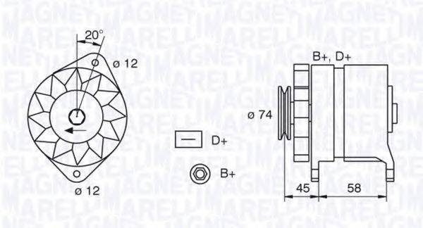 MAGNETI MARELLI 063321409010 Генератор