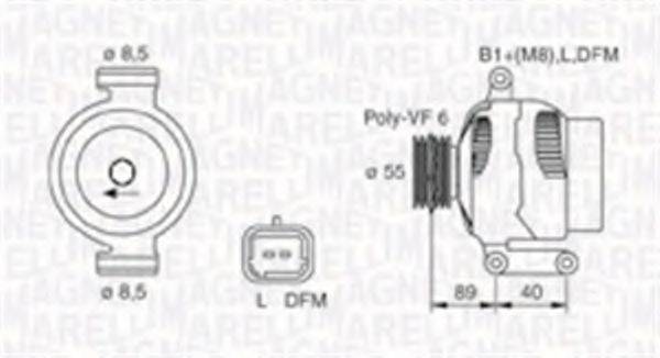 MAGNETI MARELLI 063730026010 Генератор