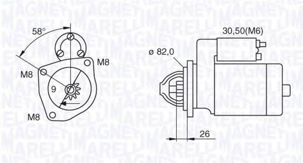 MAGNETI MARELLI 063521090180 Стартер