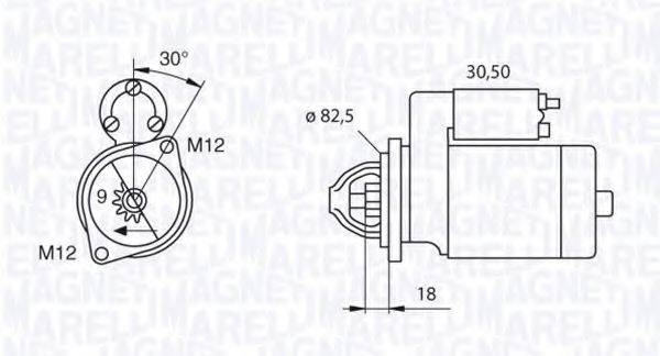 MAGNETI MARELLI 063521101380 Стартер