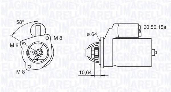 MAGNETI MARELLI 063223101010 Стартер