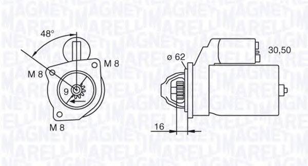 MAGNETI MARELLI 063222908010 Стартер