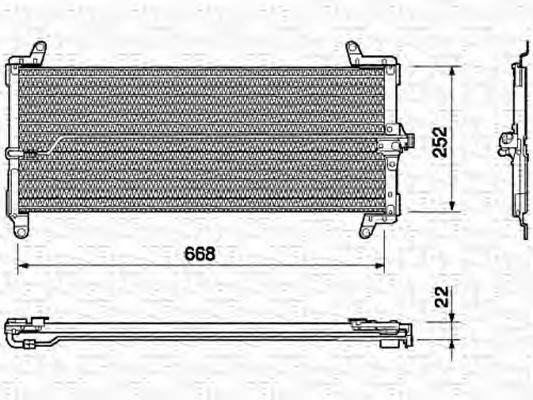 MAGNETI MARELLI 350203117000 Конденсатор, кондиціонер