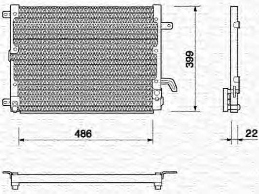 MAGNETI MARELLI 350203122000 Конденсатор, кондиціонер