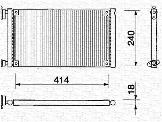 MAGNETI MARELLI 350203137000 Конденсатор, кондиціонер