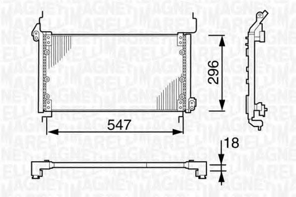 MAGNETI MARELLI 350203138000 Конденсатор, кондиціонер