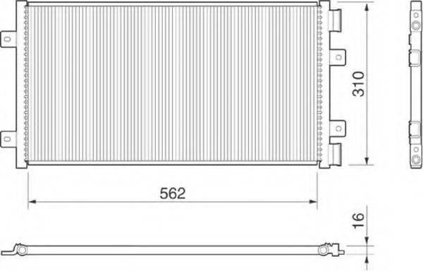 MAGNETI MARELLI 350203147000 Конденсатор, кондиціонер