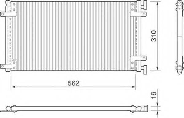 MAGNETI MARELLI 350203149000 Конденсатор, кондиціонер