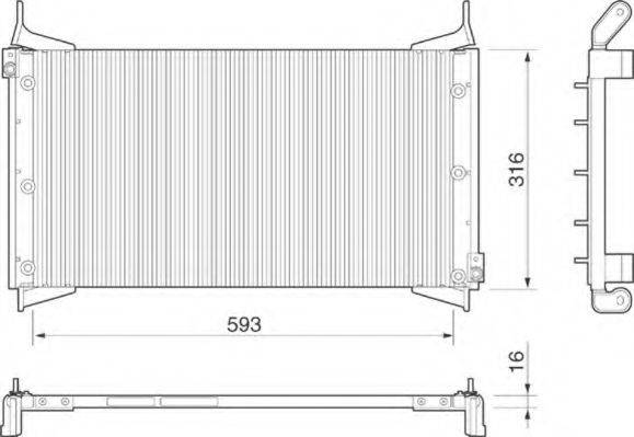 MAGNETI MARELLI 350203151000 Конденсатор, кондиціонер