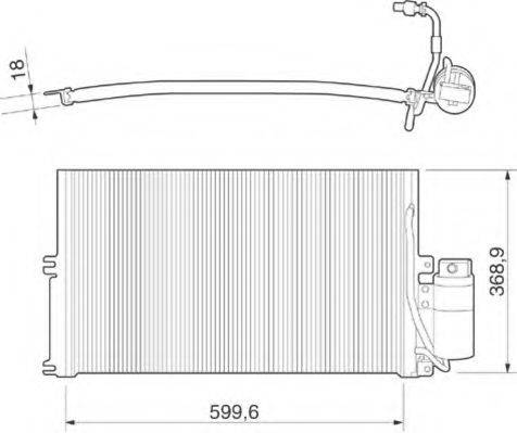 MAGNETI MARELLI 350203221000 Конденсатор, кондиціонер