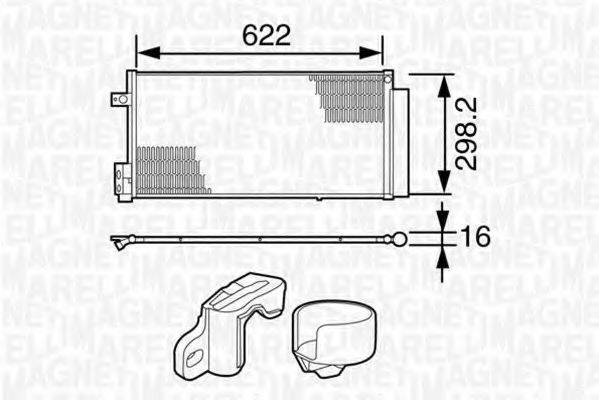 MAGNETI MARELLI 350203226000 Конденсатор, кондиціонер