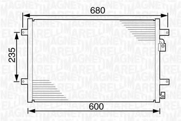 MAGNETI MARELLI 350203239000 Конденсатор, кондиціонер