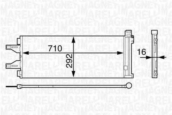 MAGNETI MARELLI 350203623000 Конденсатор, кондиціонер