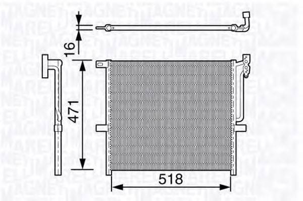 MAGNETI MARELLI 350203642000 Конденсатор, кондиціонер