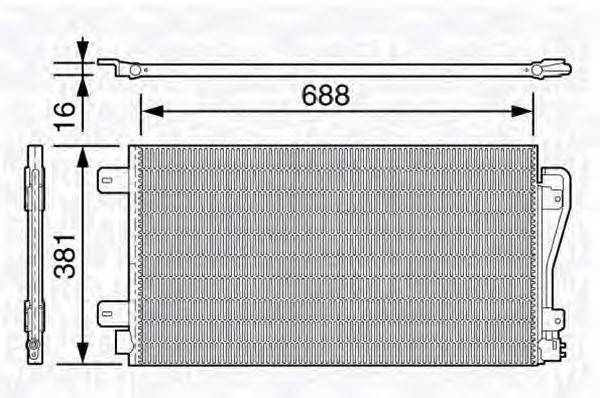 MAGNETI MARELLI 350203651000 Конденсатор, кондиціонер