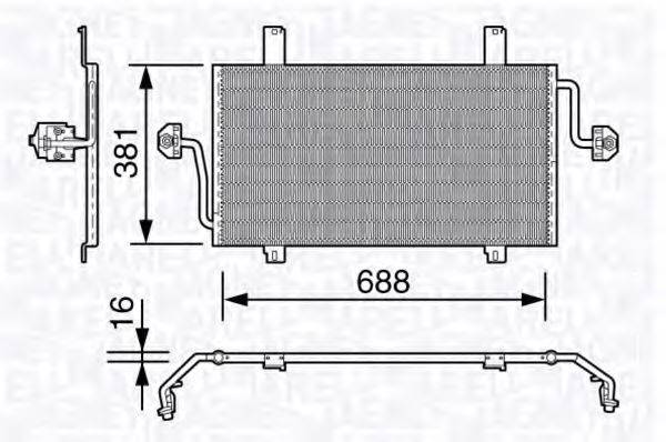 MAGNETI MARELLI 350203652000 Конденсатор, кондиціонер