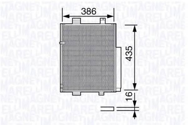 MAGNETI MARELLI 350203653000 Конденсатор, кондиціонер