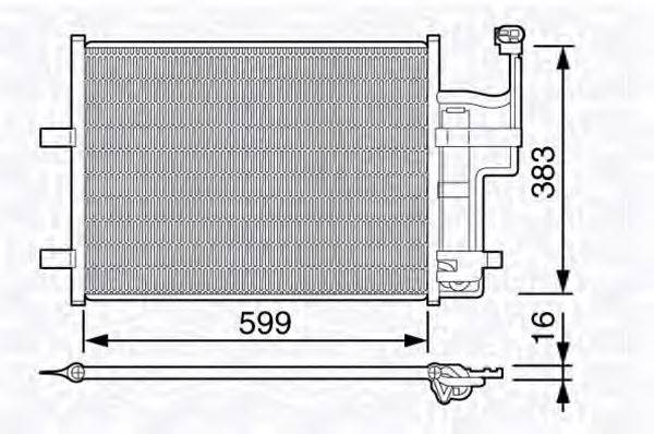 MAGNETI MARELLI 350203667000 Конденсатор, кондиціонер