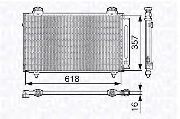 MAGNETI MARELLI 350203675000 Конденсатор, кондиціонер