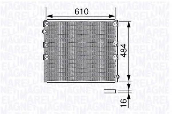 MAGNETI MARELLI 350203683000 Конденсатор, кондиціонер