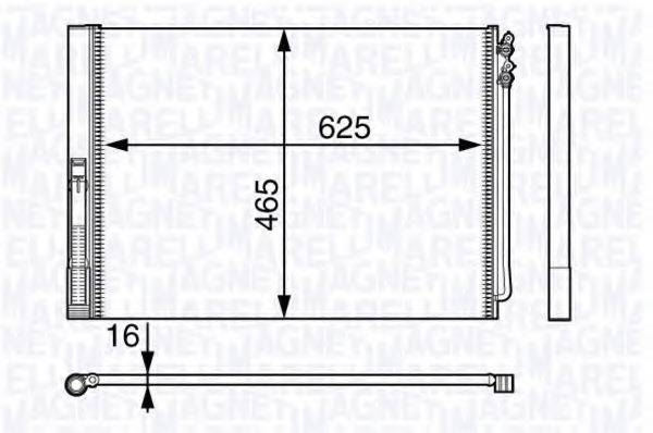 MAGNETI MARELLI 350203716000 Конденсатор, кондиціонер