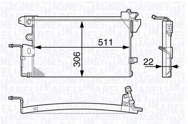 MAGNETI MARELLI 350203725000 Конденсатор, кондиціонер