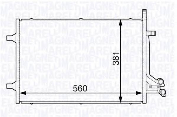 MAGNETI MARELLI 350203729000 Конденсатор, кондиціонер