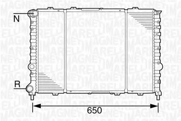 MAGNETI MARELLI 350213100600 Радіатор, охолодження двигуна