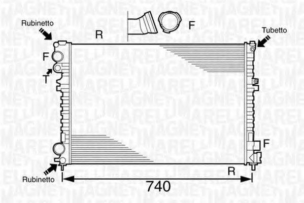 MAGNETI MARELLI 350213102700 Радіатор, охолодження двигуна