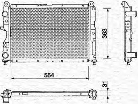 MAGNETI MARELLI 350213107000 Радіатор, охолодження двигуна