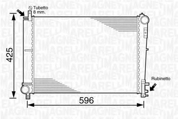 MAGNETI MARELLI 350213107200 Радіатор, охолодження двигуна