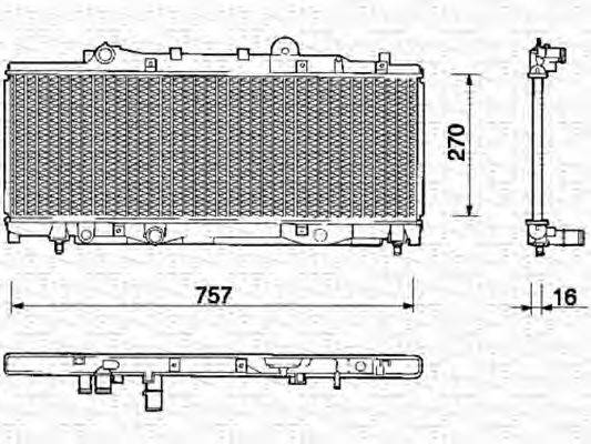 MAGNETI MARELLI 350213115000 Радіатор, охолодження двигуна