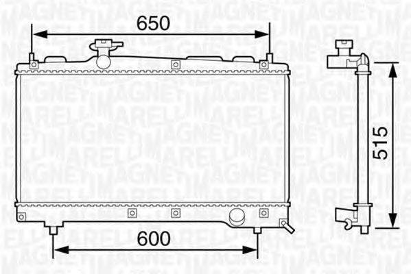 MAGNETI MARELLI 350213116800 Радіатор, охолодження двигуна