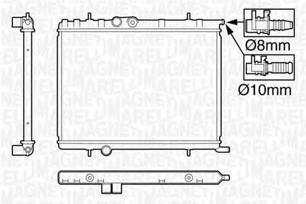 MAGNETI MARELLI 350213119800 Радіатор, охолодження двигуна