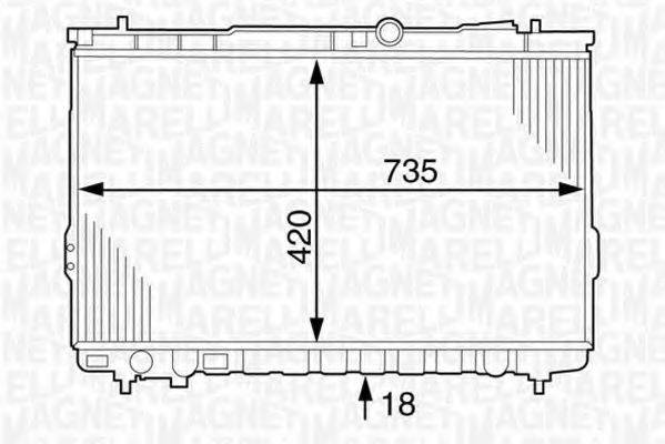 MAGNETI MARELLI 350213122700 Радіатор, охолодження двигуна