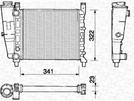 MAGNETI MARELLI 350213127000 Радіатор, охолодження двигуна