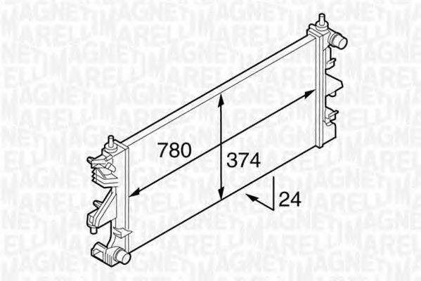 MAGNETI MARELLI 350213127100 Радіатор, охолодження двигуна